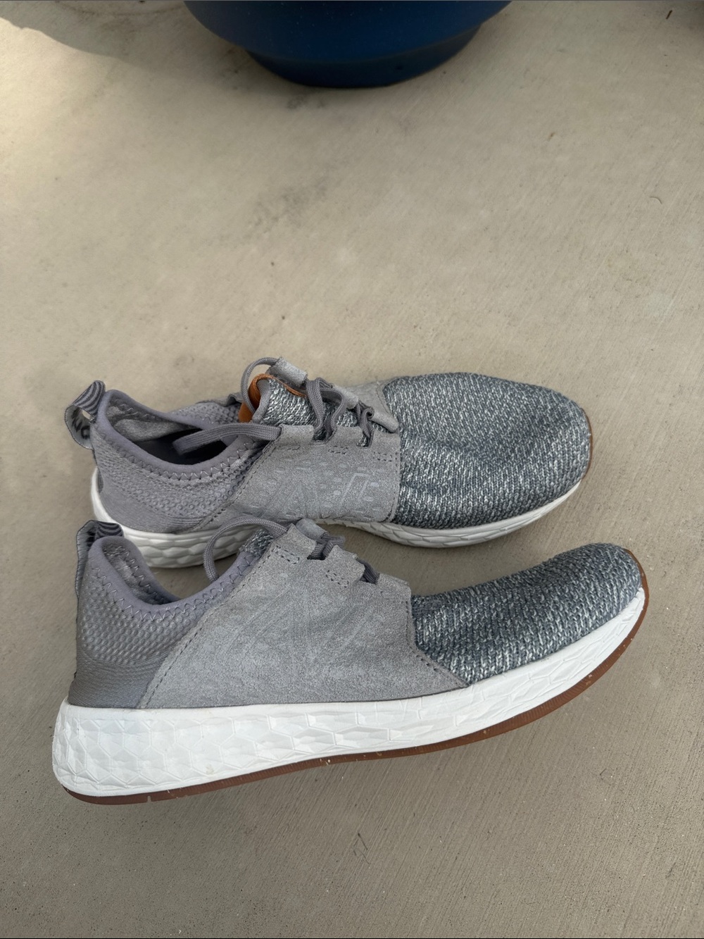 New Balance Women’s Grey Knit Athletic Sneakers